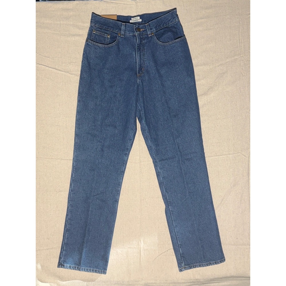 LL Bean Flannel Lined Jeans Womens 10 MT Medium Tall Original Fit Straight Blue